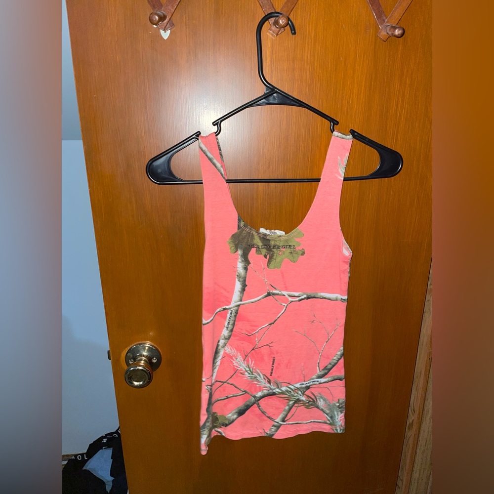 RealTree Girl hot pink camo tank top